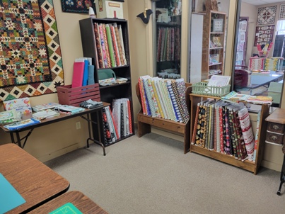 Additional picture of sale room with sale fabrics