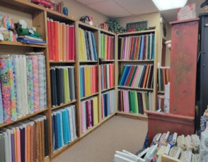 Shelves of tone on tone fabrics